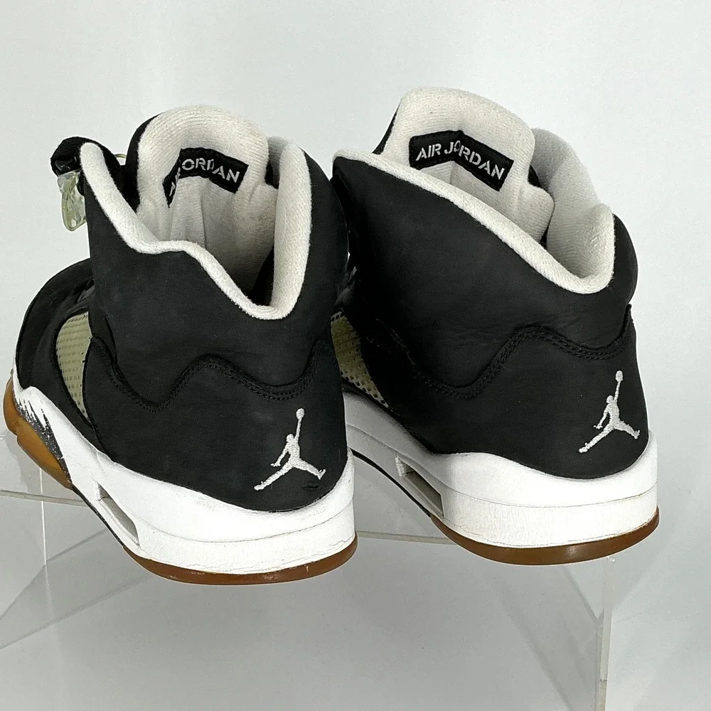 Nike‎ Air Jordan 5 V Mens Size 11.5 Retro Oreo Moonlight Black White Lace Locks